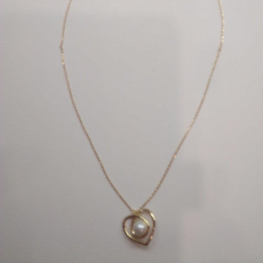 Kate Spade New Pearl in Gold Heart Necklace